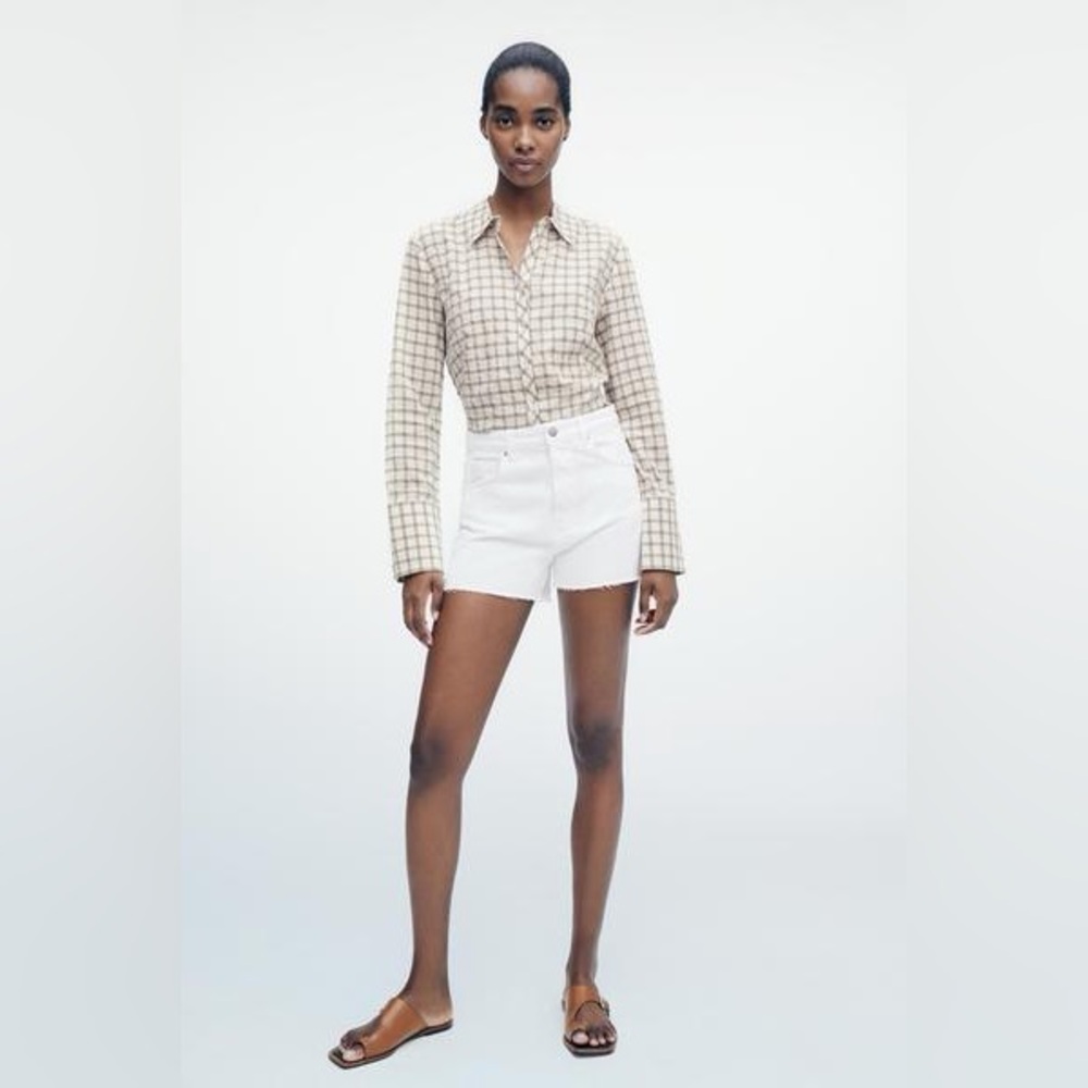 Zara High Waisted Denim Shorts